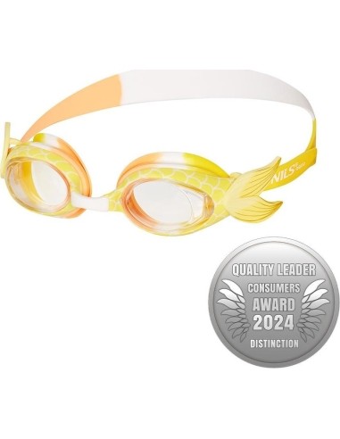 Żółte juniorskie okulary pływackie NILS AQUA NQG870SAF Mermaid
