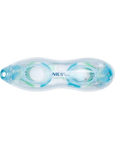 NQG870SAF BLUE MERMAID JUNIOR OKULARY PŁYWACKIE NILS AQUA