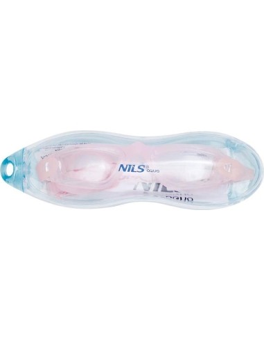 NQG770AF RÓŻOWE JUNIORSKIE OKULARY PŁYWACKIE NILS AQUA