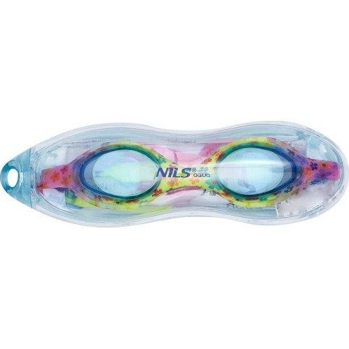 NQG170FAF NIEBIESKI KWIATKI JUNIOR OKULARKI NILS AQUA