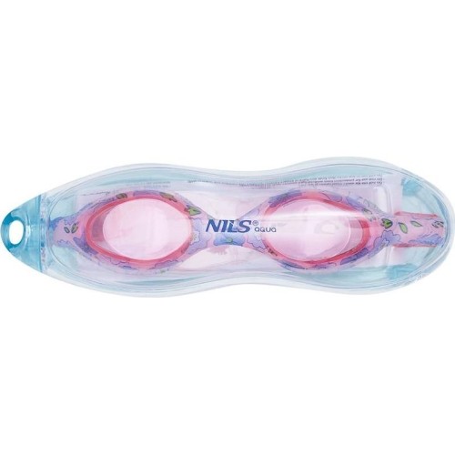 NQG170FAF PINK FLOWERS JUNIOR OKULARY PŁYWACKIE NILS AQUA