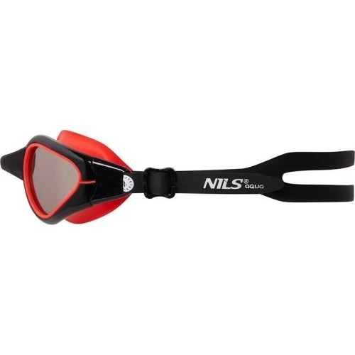 NQG480MAF CZARNO-CZERWONE OKULARY PŁYWACKIE NILS AQUA