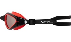 NQG480MAF CZARNO-CZERWONE OKULARY PŁYWACKIE NILS AQUA