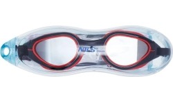 NQG480MAF CZARNO-CZERWONE OKULARY PŁYWACKIE NILS AQUA