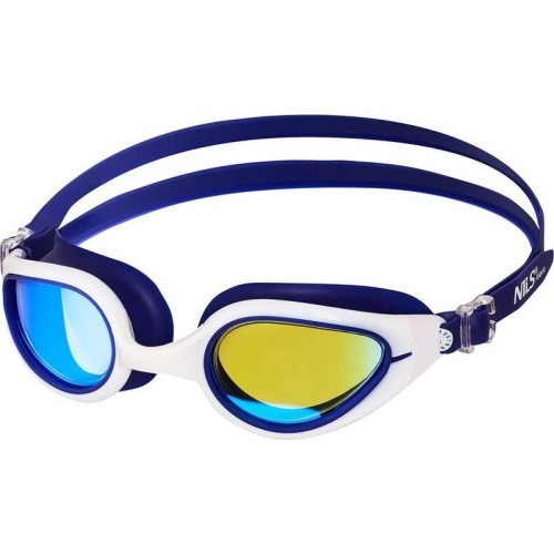 NQG480MAF NIEBIESKO-BIAŁE OKULARY PŁYWACKIE NILS AQUA