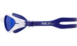 NQG480MAF NIEBIESKO-BIAŁE OKULARY PŁYWACKIE NILS AQUA