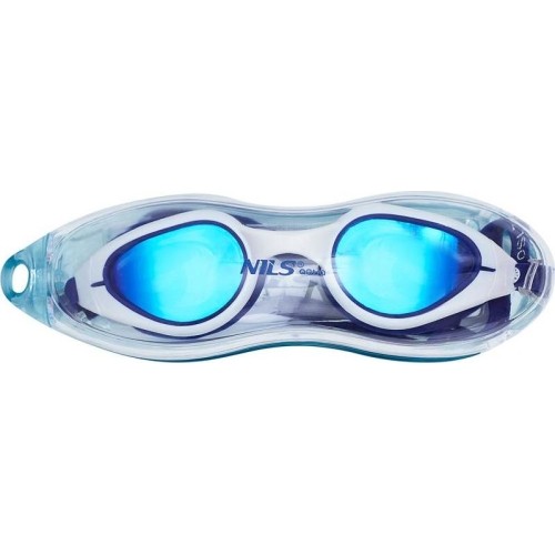 NQG480MAF NIEBIESKO-BIAŁE OKULARY PŁYWACKIE NILS AQUA