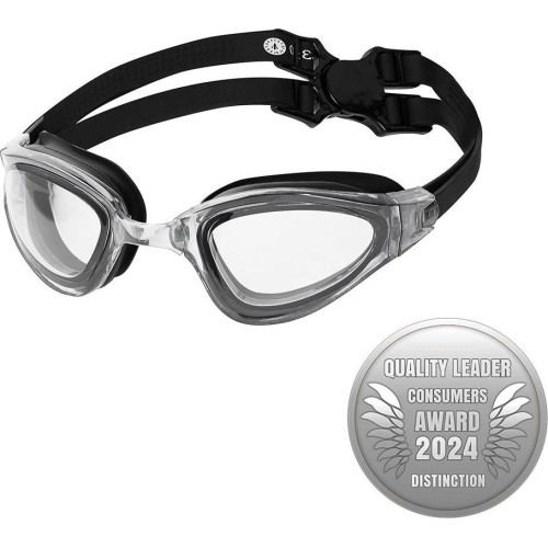 NQG180AF CZARNE OKULARY PŁYWACKIE NILS AQUA