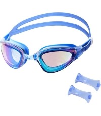 NQG180MAF NIEBIESKIE/TĘCZOWE OKULARY PŁYWACKIE NILS AQUA