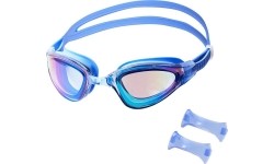NQG180MAF NIEBIESKIE/TĘCZOWE OKULARY PŁYWACKIE NILS AQUA