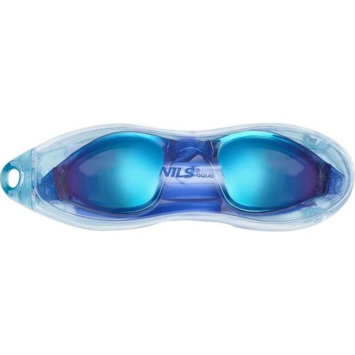 NQG180MAF NIEBIESKIE/TĘCZOWE OKULARY PŁYWACKIE NILS AQUA