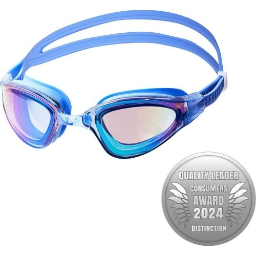 NQG180MAF NIEBIESKIE/TĘCZOWE OKULARY PŁYWACKIE NILS AQUA