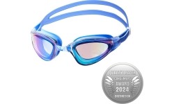 NQG180MAF NIEBIESKIE/TĘCZOWE OKULARY PŁYWACKIE NILS AQUA