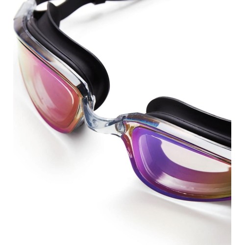 NQG180MAF CZARNE/TĘCZOWE OKULARY PŁYWACKIE NILS AQUA