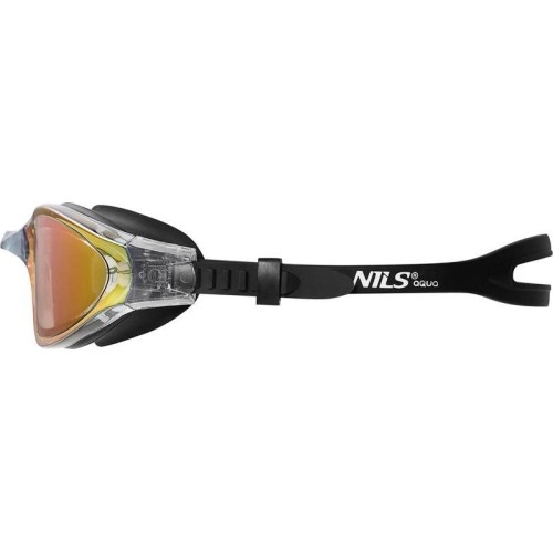 NQG180MAF CZARNE/TĘCZOWE OKULARY PŁYWACKIE NILS AQUA