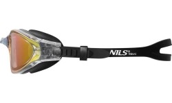 NQG180MAF CZARNE/TĘCZOWE OKULARY PŁYWACKIE NILS AQUA