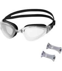 NQG180MAF CZARNE OKULARY PŁYWACKIE NILS AQUA