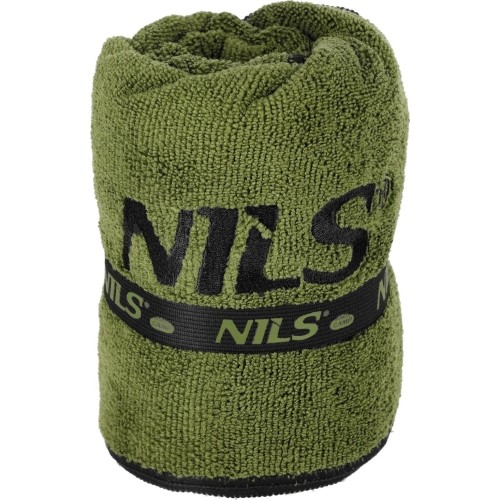 NCR15 MILITARY KHAKI MICROFIBER TOWEL 120x60 cm Nils Camp