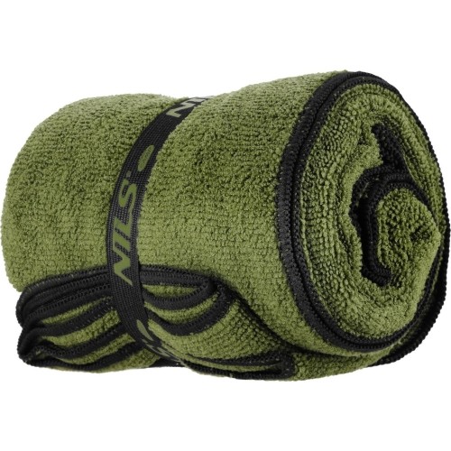 NCR15 MILITARY KHAKI MICROFIBER TOWEL 120x60 cm Nils Camp