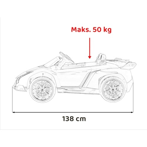 Pojazd elektryczny Lamborghini Veneno, biały