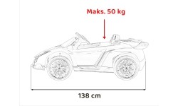 Pojazd elektryczny Lamborghini Veneno, biały
