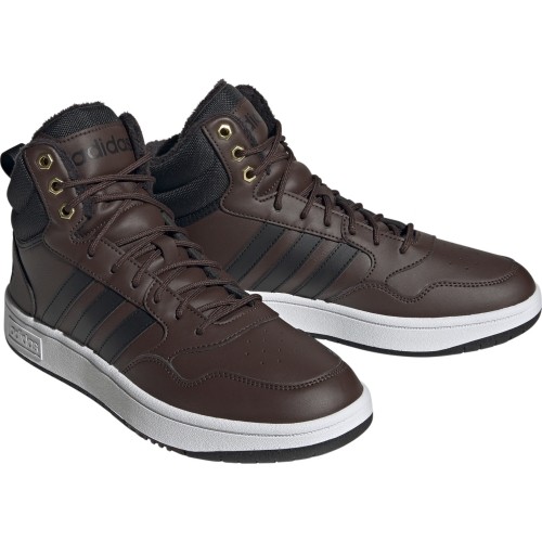 Buty sneakersy męskie Adidas Hoops 3.0 Mid WTR, brązowe GZ6680