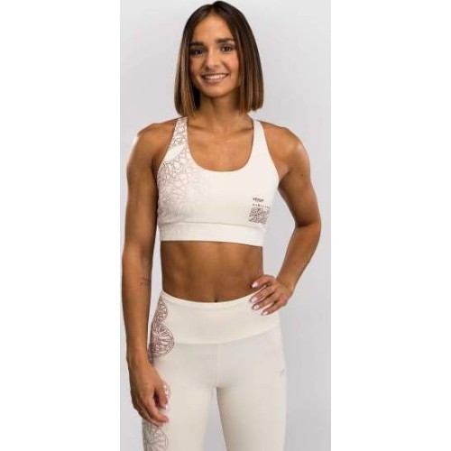 Damski biustonosz sportowy Venum Serpenti - kość słoniowa/burgund