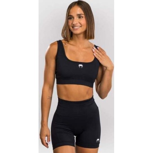 Długi biustonosz sportowy Venum Sculpt - czarny/biały