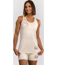 Podkoszulek damski Venum Serpenti - kość słoniowa/bordowy