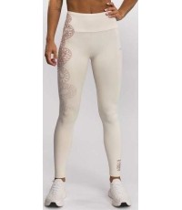 Legginsy damskie Venum Serpenti - kość słoniowa/bordowy