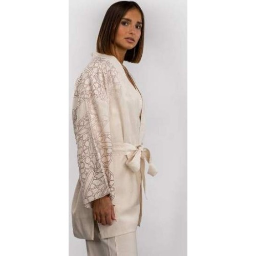 Kurtka damska Venum Serpenti - kość słoniowa/bordowy