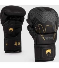 Rękawice sparingowe Venum Serpenti - czarny/srebrny/złoty
