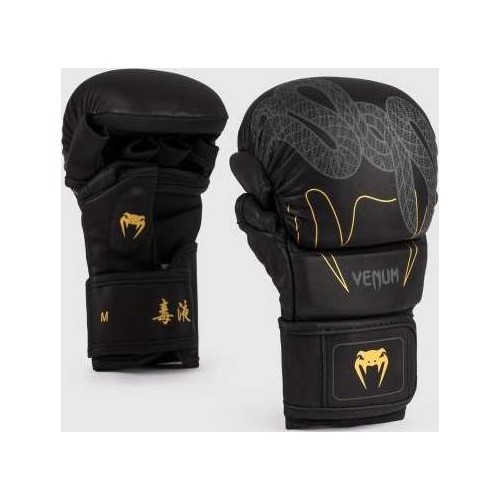 Rękawice sparingowe Venum Serpenti - czarny/srebrny/złoty