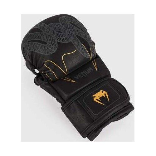 Rękawice sparingowe Venum Serpenti - czarny/srebrny/złoty