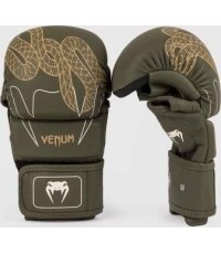 Rękawice sparingowe Venum Serpenti - khaki/brąz/kość słoniowa