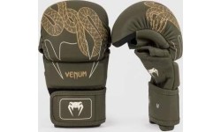Rękawice sparingowe Venum Serpenti - khaki/brąz/kość słoniowa