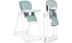 Krzesełko fotelik do karmienia regulacja wysokości ekoskóra pasy podwójna tacka