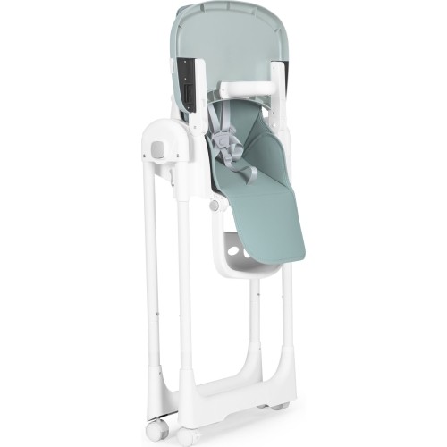 Krzesełko fotelik do karmienia regulacja wysokości ekoskóra pasy podwójna tacka