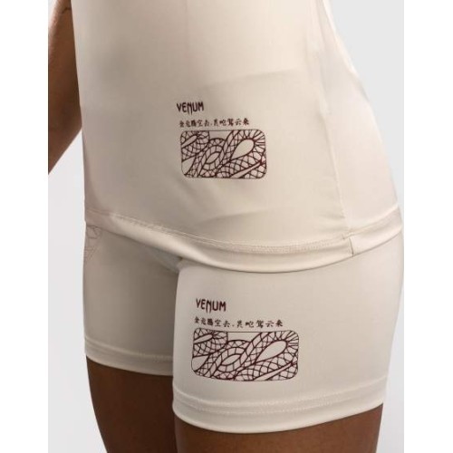 Podkoszulek damski Venum Serpenti - kość słoniowa/bordowy