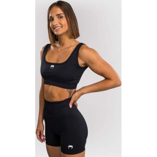 Długi biustonosz sportowy Venum Sculpt - czarny/biały