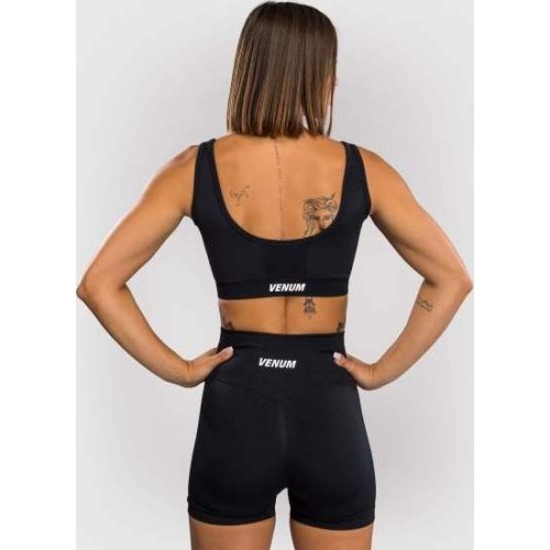 Długi biustonosz sportowy Venum Sculpt - czarny/biały