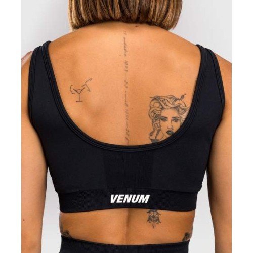 Długi biustonosz sportowy Venum Sculpt - czarny/biały