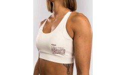 Damski biustonosz sportowy Venum Serpenti - kość słoniowa/burgund