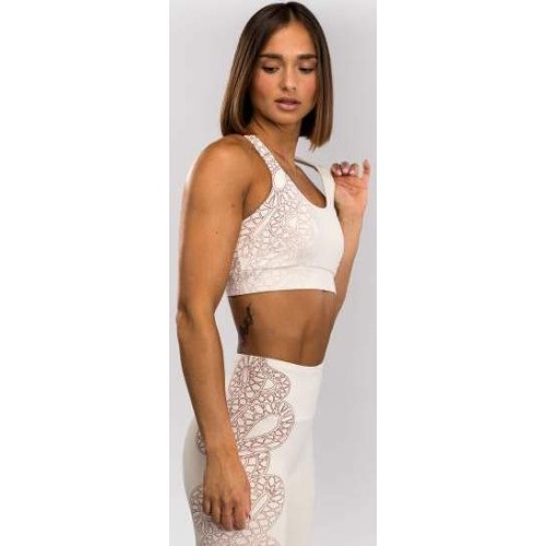 Damski biustonosz sportowy Venum Serpenti - kość słoniowa/burgund