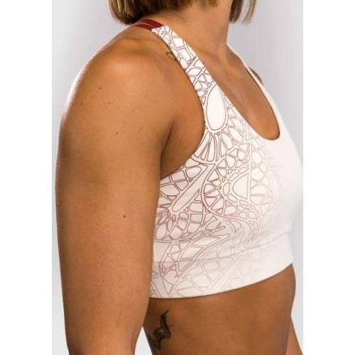 Damski biustonosz sportowy Venum Serpenti - kość słoniowa/burgund