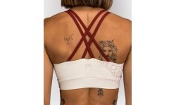 Damski biustonosz sportowy Venum Serpenti - kość słoniowa/burgund