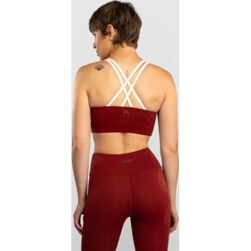 Damski biustonosz sportowy Venum Serpenti - bordowy/kość słoniowa