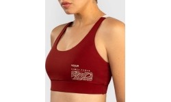 Damski biustonosz sportowy Venum Serpenti - bordowy/kość słoniowa