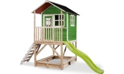 Drewniany domek do zabawy EXIT Loft 500 - zielony