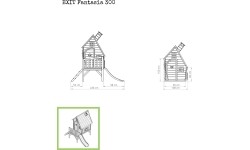 Drewniany domek do zabawy EXIT Fantasia 300 - czerwony